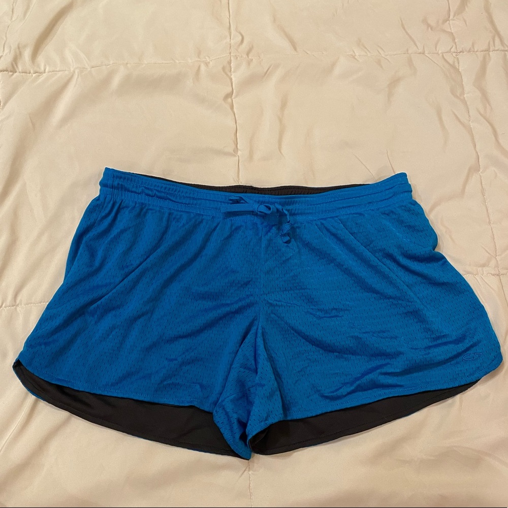 Blue athletic shorts, Champoin
